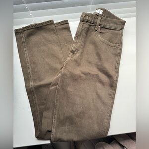90s High Rise Straight Jean Brown